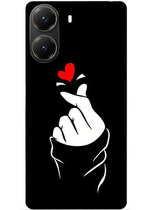 Чехол силиконовый бампер для xiaomi poco x7 pro с рисунком знак любви