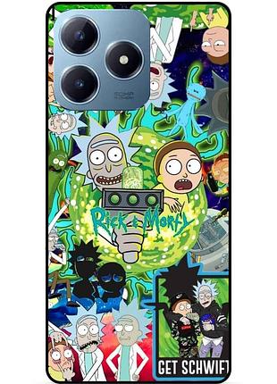 Чехол силиконовый бампер для realme c63 с рисунком rick and morty рик и морти