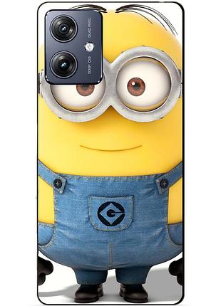 Силіконовий чохол бампер для motorola moto g55 з малюнком міньйон стюарт minion