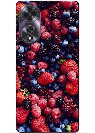 Силіконовий чохол бампер для oppo a60 з малюнком ягоди
