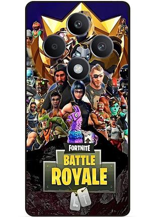 Силіконовий чохол бампер для tecno spark 30c з малюнком фортнайт fortnite