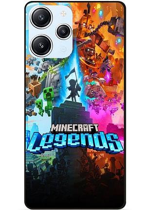 Силиконовый бампер чехол для xiaomi redmi 12 игра майнкрафт minecraft