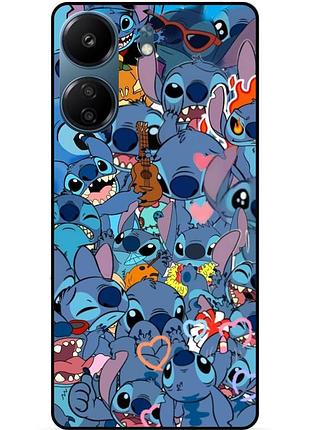 Силиконовый бампер чехол для xiaomi poco x7 pro с картинкой стич stitch