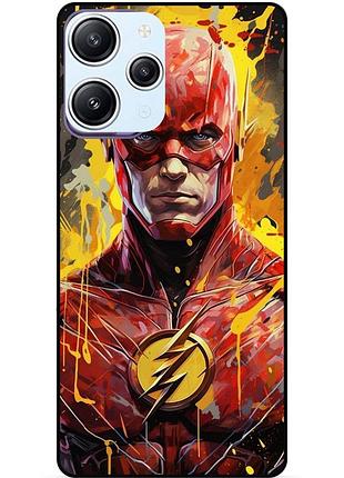 Чехол силиконовый бампер для xiaomi redmi 12 с рисунком flash marvel человек молния