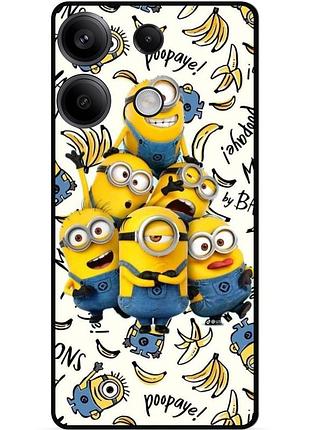 Силиконовый бампер чехол для xiaomi poco x6 5g с рисунком minion миньоны