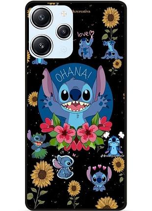 Силиконовый чехол бампер для xiaomi redmi 12 с картинкой стич stitch