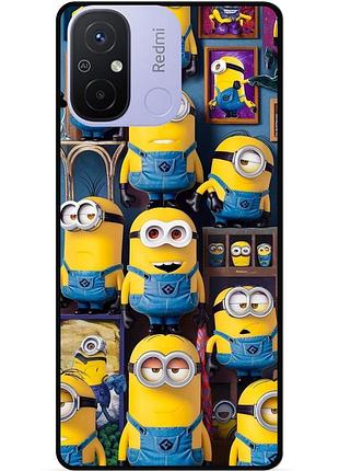 Силіконовий чохол бампер для xiaomi redmi 12c з малюнком міньйони minion