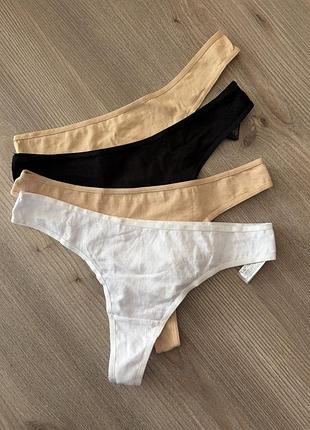 Трусики стринги бавовняні комплект 4 шт primark xs