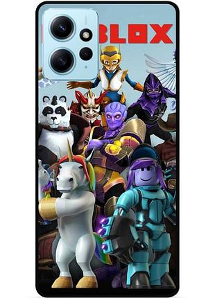 Силіконовий чохол бампер для xiaomi redmi note 12 з малюнком роблокс roblox
