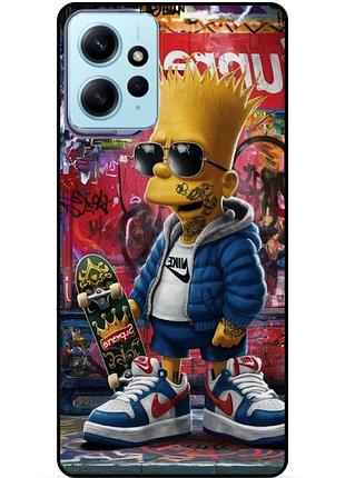 Силіконовий бампер чохол для xiaomi redmi note 12 з малюнком барт симпсон marvel simpsons