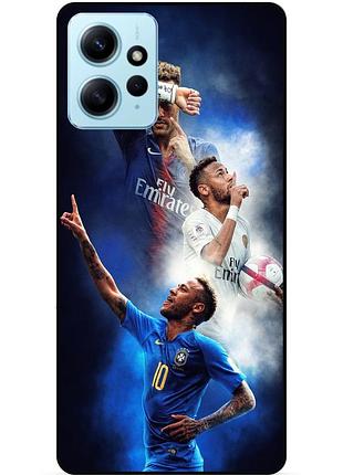Силиконовый бампер чехол для xiaomi redmi note 12 с рисунком неймар neymar