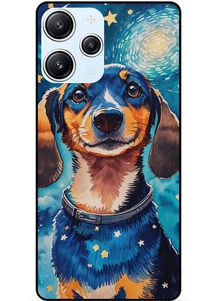 Силіконовий бампер чохол для xiaomi redmi 12 з малюнком пес ван гог зіркова ніч