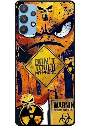 Чехол силиконовый бампер для samsung a32 с рисунком глаза dont touch my phone