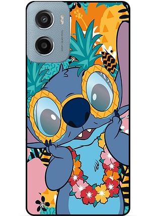 Силіконовий бампер чохол для motorola moto e15 з малюнком стіч stitch
