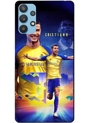 Силиконовый бампер чехол для samsung a32 с рисунком роналдо аль наср ronaldo