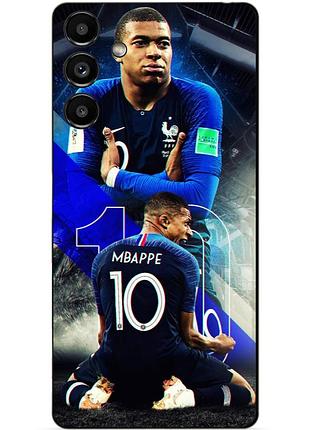 Силиконовый бампер чехол для samsung s23 fe с рисунком mbappe франция мбаппе