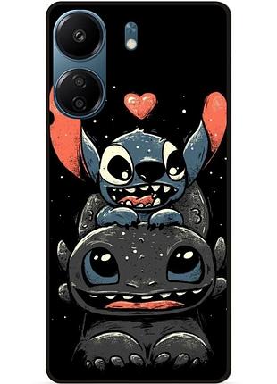 Силиконовый чехол бампер для xiaomi poco c65 с рисунком stitch стич