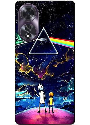Силіконовий чохол бампер для oppo a60 з малюнком рік і морті rick and morty