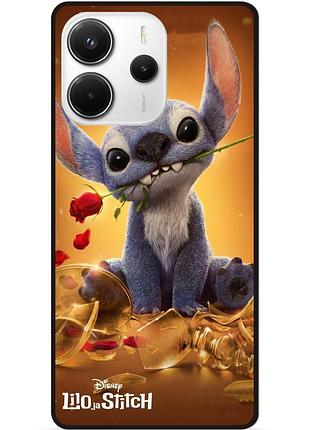 Силиконовый чехол бампер для xiaomi redmi note 14 stitch лило и стич