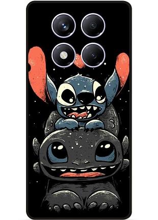 Силиконовый чехол бампер для xiaomi poco x7 с рисунком стич stitch