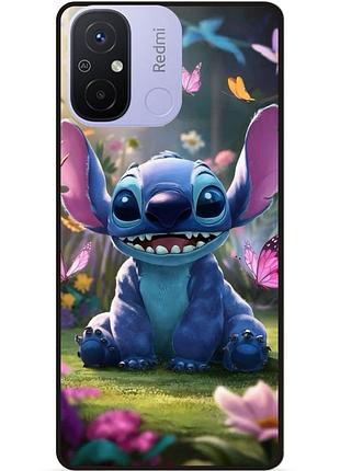 Силиконовый бампер чехол для xiaomi redmi 12c стич и лило stitch