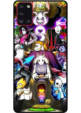 Силиконовый чехол бампер для samsung m51 с рисунком андертейл undertale