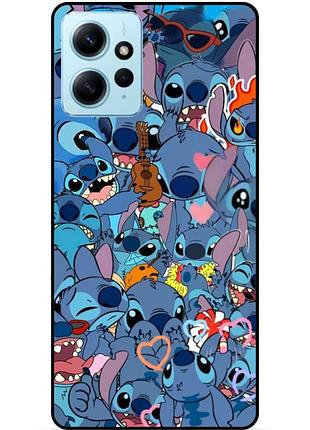 Силиконовый бампер чехол для xiaomi redmi note 12 с картинкой стич stitch