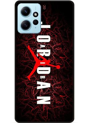 Чехол силиконовый бампер для xiaomi redmi note 12 с рисунком air jordan джордан