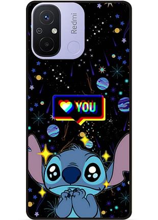 Силиконовый бампер чехол для xiaomi redmi 12c лило и стич stitch