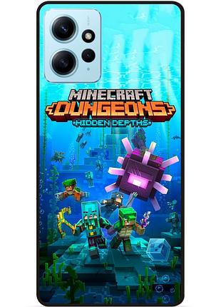 Силіконовий чохол бампер для xiaomi redmi note 12 з малюнком майнкрафт minecraft