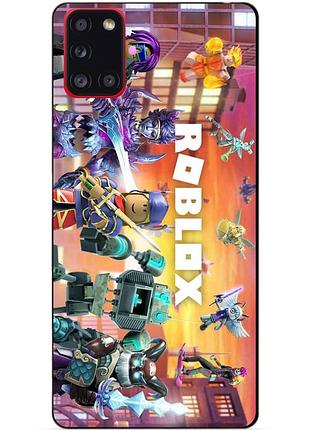 Силиконовый бампер чехол для samsung m51 с картинкой роблокс roblox