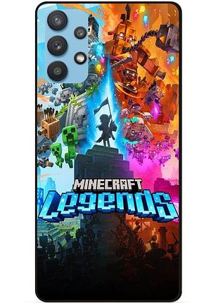 Силиконовый бампер чехол для samsung a32 игра майнкрафт minecraft
