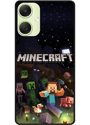 Силиконовый чехол бампер для samsung a06 игра майнкрафт minecraft