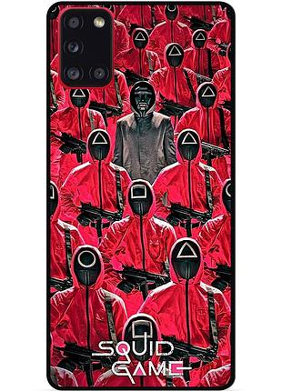 Силиконовый чехол бампер для samsung m31 с картинкой игра в кальмара