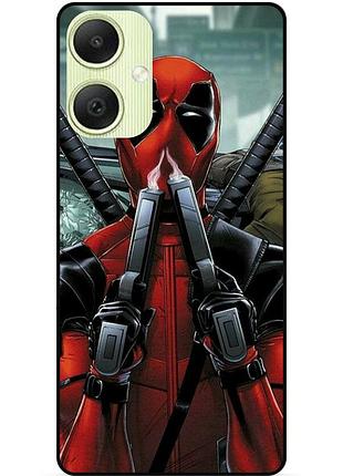 Силиконовый бампер чехол для samsung a06 с рисунком deadpool дэдпул