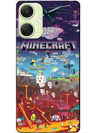 Силиконовый бампер чехол для samsung a06 игра minecraft майнкрафт