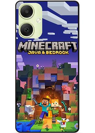 Силиконовый бампер чехол для samsung a06 с картинкой майнкрафт minecraft