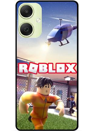 Силиконовый чехол бампер для samsung a06 с картинкой roblox роблокс