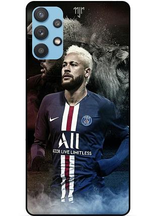 Силиконовый бампер чехол для samsung a32 с рисунком neymar неймар