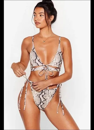 Купальник nasty gal змеиный принт