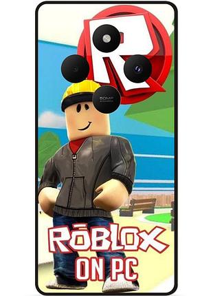 Силиконовый чехол для tecno spark 30c с картинкой роблокс roblox