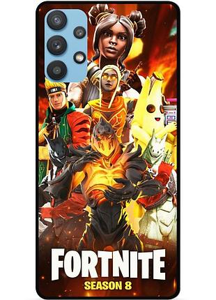 Силиконовый чехол бампер для samsung a32 с рисунком fortnite marvel фортнайт марвел