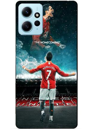 Силиконовый бампер чехол для xiaomi redmi note 12 с рисунком роналдо мю ronaldo