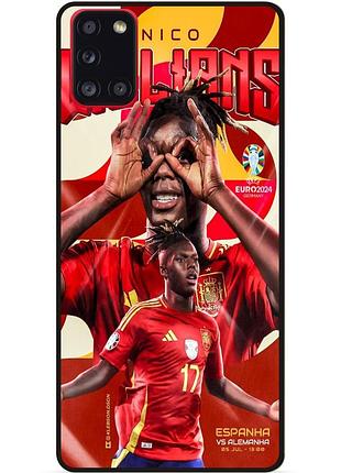 Силіконовий чохол бампер для samsung m30s з малюнком nico williams нико уильямс