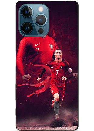 Силиконовый бампер чехол для iphone 12 pro max с рисунком ronaldo португалия роналдо