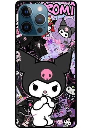 Силиконовый чехол бампер для iphone 14 pro max с рисунком kuromi куроми