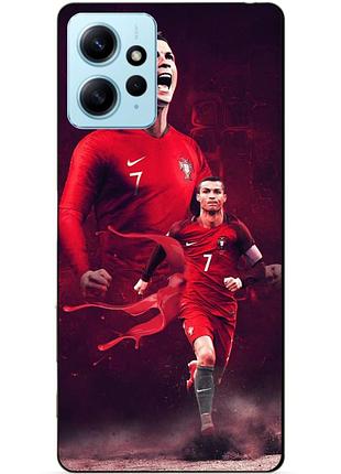 Силіконовий чохол бампер для xiaomi redmi note 12 з малюнком ronaldo португалія роналдо