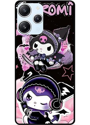 Силиконовый чехол бампер для xiaomi redmi 12 с картинкой kuromi куроми