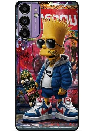 Силіконовий бампер чохол для samsung a04s з малюнком барт симпсон marvel simpsons