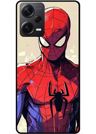 Силиконовый чехол бампер для xiaomi redmi note 12 pro plus с рисунком spider man человек паук